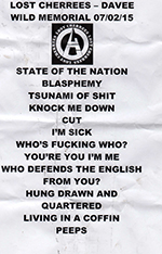 The Lost Cherrees - Davee Wild Memorial Weekend : The Maidens Head, Canterbury, Kent 7.2.15